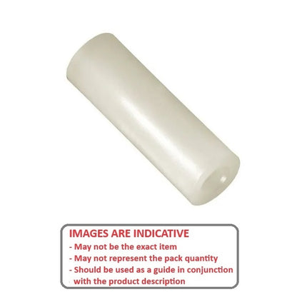 1065880 | W0060-F-010-200-NY (2 Pcs) --- Through Bore Round Spacers - 6x10x20 mm - Nylon Polyamide 6/6 Spacer