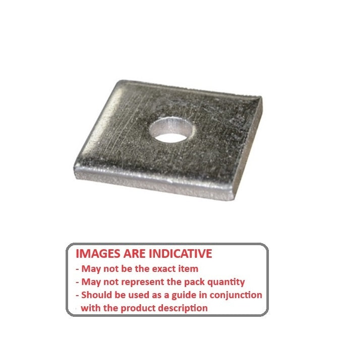 1110587 | W0159-SQ-051-064-S4 --- Square Washers - 15.875x50.8x6.35 mm Heavy Duty - Stainless Steel 303 PV Similar to A2, 304, 18-8 Washer