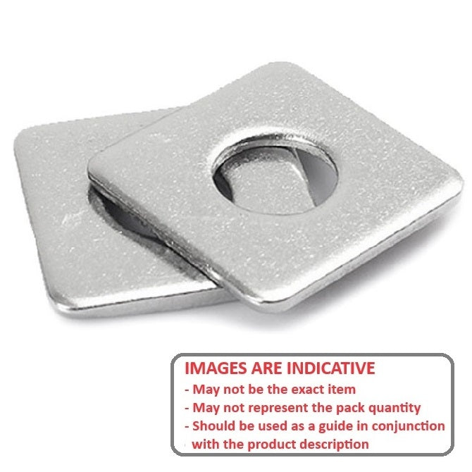 1120069 | W0191-SQ-051-064-C --- Square Washers - 19.05x50.8x6.35 mm Heavy Duty - Carbon Spring Steel Self Finish Washer
