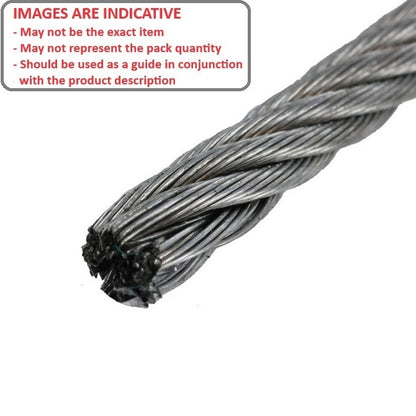 1041043 | CBLU-238-304-719 (10 Pcs) --- Cable Cable and Accessories - 2.38x2.381 mm - 417.3 kg Miniature - Stainless Steel 304 Similar to A2, 18-8 HRB80