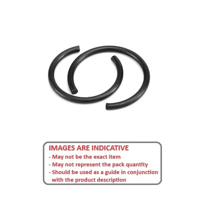 1048657 | WRE-0032-RD-O --- External Retaining Rings - 3.18x0.56x2.82 mm Round Wire - Carbon Spring Steel