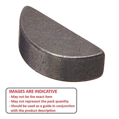 1070266 | KW-056-110-249-CH (Pack of 175)  --- Woodruff Keys - 5.56x11x24.94 mm Plain - Carbon Steel C45 Hardened Key